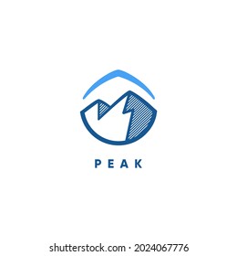 Mountain peak logo design, help people reach their peak performance