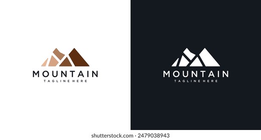 Mountain peak logo design. Mountain icon design vector illustration concept	