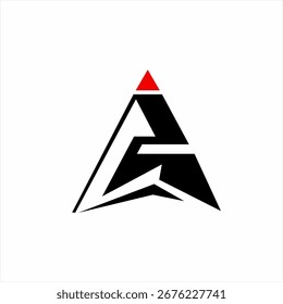 Mountain peak logo design with letter A concept.