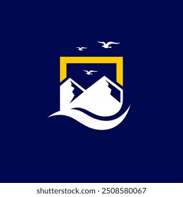 mountain peak logo, iceberg logo