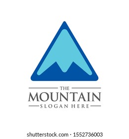 Mountain, peak, logo icon design template vector illustration