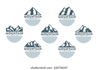Mountain Peak Logo Template Set
