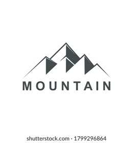 Mountain Peak, Mountain Logo Template. Vector Illustrator