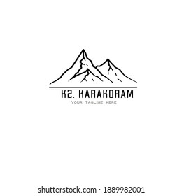 Mountain Peak Logo Vector Design Vintage Illustration