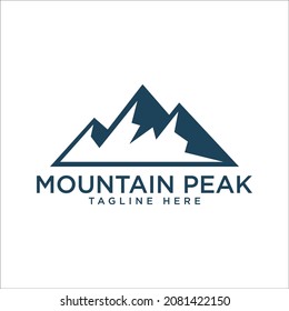 mountain - peak logo vector design template in white background