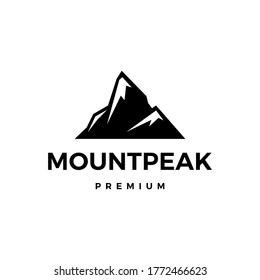 mountain peak logo vector icon illustration