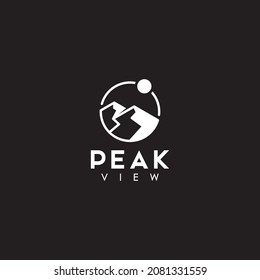 mountain peak logo vector icon illustration