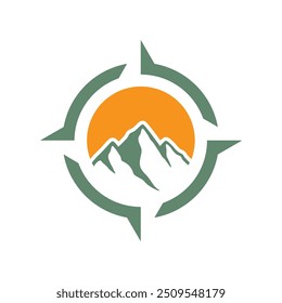 vetor de design de logotipo externo de pico de montanha