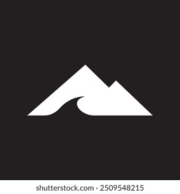 vetor de design de logotipo externo de pico de montanha