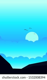 mountain peak scenery wallpaper vector design. eps10