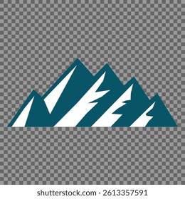 Mountain peak set. Collection different types of Mountains. Mountain landscape vector illustration set, collection of mountains in flat design style. Cute mountain vector set cute cartoon style.