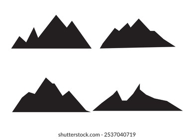 Mountain peak silhouettes for logo. Mountain icon