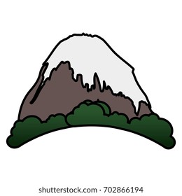 mountain peak with snow