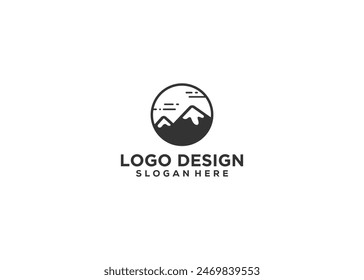Mountain peak summit logo design description