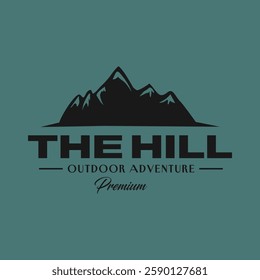 Mountain Peak Summit Logo Design Alpine wilderness