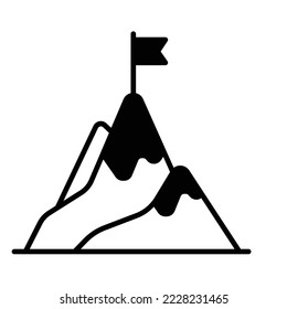Mountain peak Vector Icon Fully Editable

