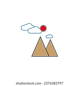 mountain peak. Vector illustration. EPS 10.