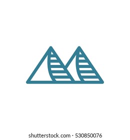 Mountain Peak Vector Logo Design Element