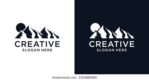 Plantilla de diseño del logotipo de Mountain Peaks	
