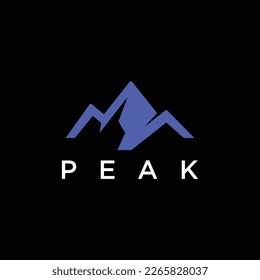 Mountain peaks simple logo design, Minimalist Mountain Peaks