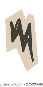 Mountain peaks sketched rough marker Design