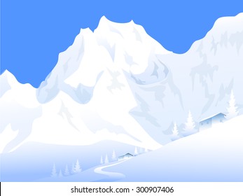 Mountain Peaks & Winter Landscape