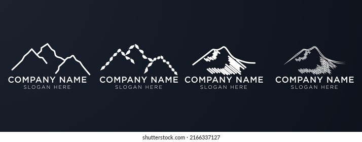 mountain peek adventure logo vector illustration