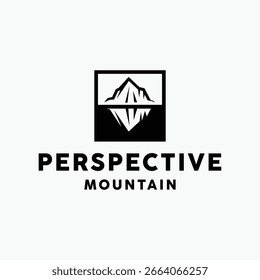 Logotipo del negocio de la empresa al aire libre de la aventura del logotipo del diseño del Vector de la Perspectiva de montaña