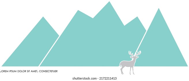 Mountain Photo Collage Collage Template Triangle Stock Vector Royalty