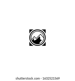 Mountain photography logo design vector