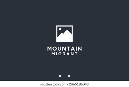 mountain photography logo design vector silhouette illustration