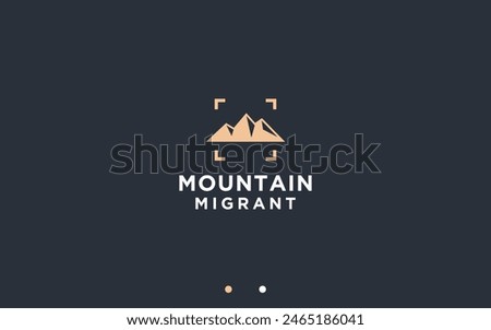 mountain photography logo design vector silhouette illustration