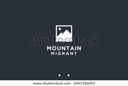 mountain photography logo design vector silhouette illustration