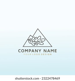 Diseño del logo del vector de la fotografía de montaña