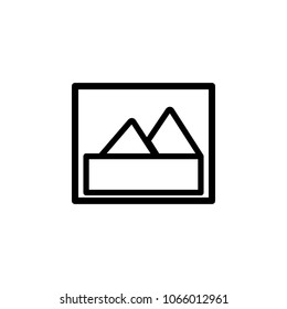mountain picture icon. Element of simple icon for websites, web design, mobile app, info graphics. Thick line icon for website design and development, app development on white background