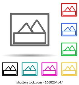 mountain picture icon. Element of simple icon for websites, web design, mobile app, info graphics. Thick line icon for website design and development, app development