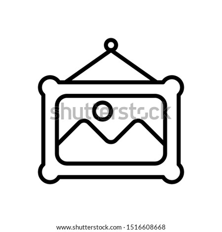 Mountain Picture Vector Icon Eps 10
