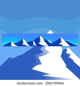 mountain pictures Header template. Modern channel art. Header banner design. Vector Illustration