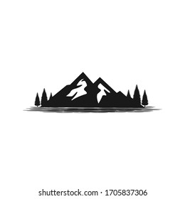 Mountain Pine Tree Logo Design Vector Stock Vector (Royalty Free ...