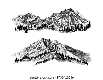 Free Free 281 Mountainscape Svg SVG PNG EPS DXF File