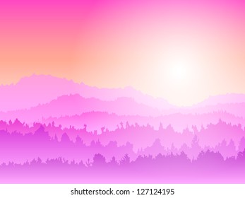 Mountain pink Sunrise