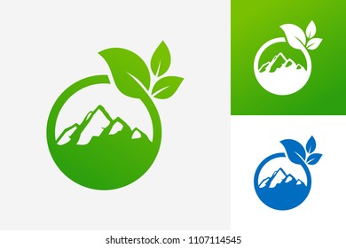 Mountain Plant Logo Template Design Vector, Emblem, Design Concept, Creative Symbol, Icon