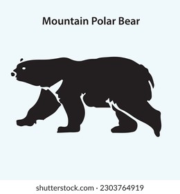 mountain polar bear cut out