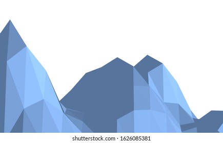 mountain polygonal vector 3d illustration