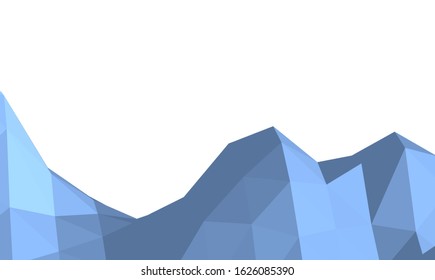 mountain polygonal vector 3d illustration