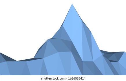 mountain polygonal vector 3d illustration