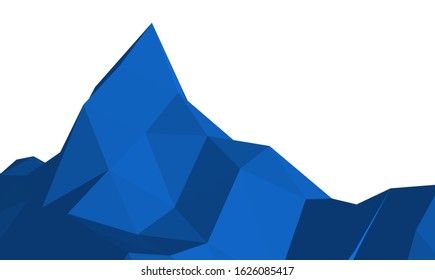 mountain polygonal vector 3d illustration