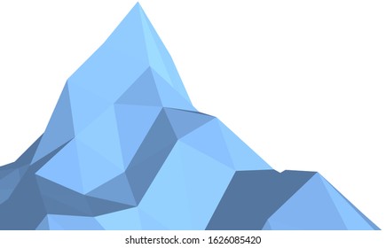 mountain polygonal vector 3d illustration