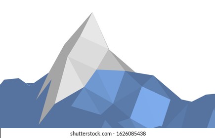 mountain polygonal vector 3d illustration