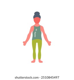 Mountain Pose Flat Icons, Vector illustration
